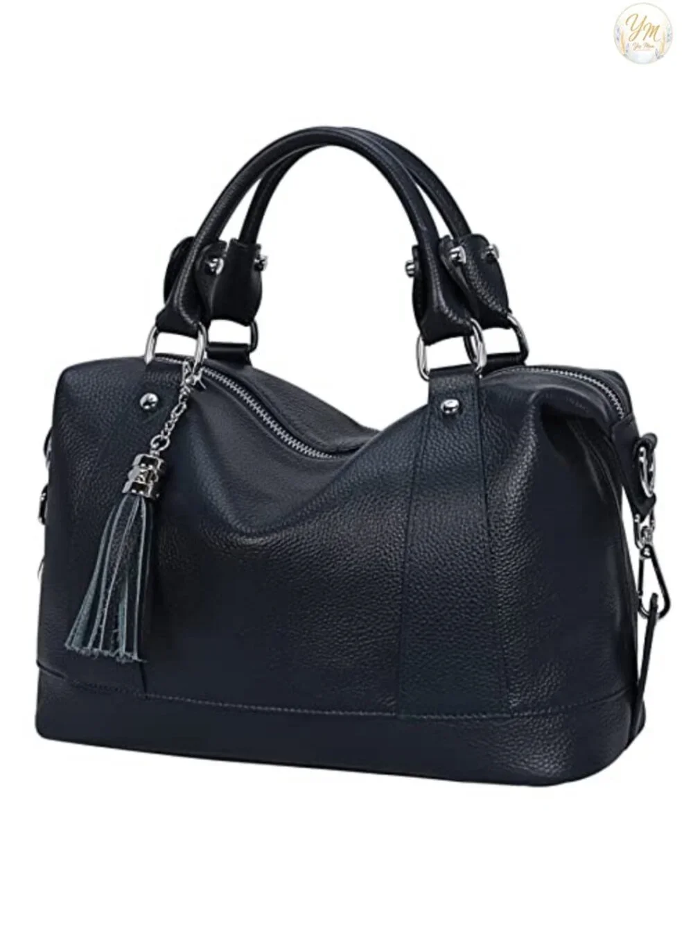 Genuine Leather Satchel Bag Women Shoulder Tote Handbag with Fringe